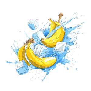 Banana Ice Logo Vinyl Car Decal Sticker – Waterproof & UV-Resistant 8"