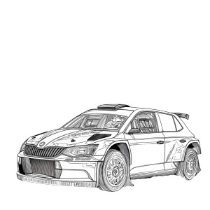 Rally Car Coloring Vinyl Car Decal Sticker – Waterproof & UV-Resistant 8" Rally Car Coloring Vinyl Car Decal Sticker – Waterproof & UV-Resistant 8"