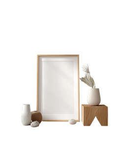 Minimalist Frame Mockup Vinyl Car Decal Sticker – Waterproof & UV-Resistant 8"