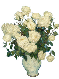 Van Gogh Roses V2 Vinyl Car Decal Sticker – Waterproof & UV-Resistant 8"