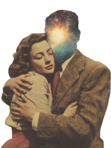 Cosmic Love Collage Vinyl Car Decal Sticker – Waterproof & UV-Resistant 8"