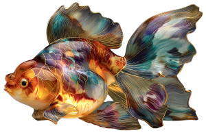 Golden Glass Fish Vinyl Car Decal Sticker – Waterproof & UV-Resistant 8" Golden Glass Fish Vinyl Car Decal Sticker – Waterproof & UV-Resistant 8"