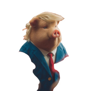 Fat-Pig In Suit Vinyl Car Decal Sticker – Waterproof & UV-Resistant 8"