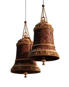 Golden Chocolate Bells Vinyl Car Decal Sticker – Waterproof & UV-Resistant 8"