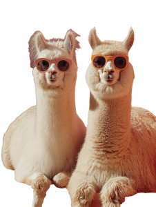 Alpacas In Sunglasses Vinyl Car Decal Sticker – Waterproof & UV-Resistant 8" Alpacas In Sunglasses Vinyl Car Decal Sticker – Waterproof & UV-Resistant 8"