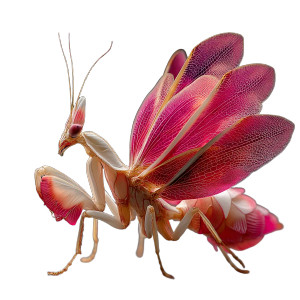 Orchid Mantis Portrait Vinyl Car Decal Sticker – Waterproof & UV-Resistant 8"