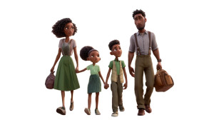 Pixar Family Walk Vinyl Car Decal Sticker – Waterproof & UV-Resistant 8"