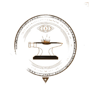 Mystical Forge Emblem Vinyl Car Decal Sticker – Waterproof & UV-Resistant 8"