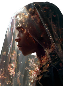 Veiled Androgynous Figure Vinyl Car Decal Sticker – Waterproof & UV-Resistant 8"