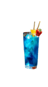 Blue Cocktail Painting Vinyl Car Decal Sticker – Waterproof & UV-Resistant 8"