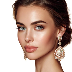 Luxury Jewelry Portrait Vinyl Car Decal Sticker – Waterproof & UV-Resistant 8"