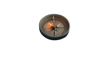 Glowing Broken Compass Vinyl Car Decal Sticker – Waterproof & UV-Resistant 8"