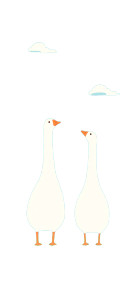 White Geese Wallpaper Vinyl Car Decal Sticker – Waterproof & UV-Resistant 8"