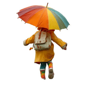 Joyful Rainy Jump Vinyl Car Decal Sticker – Waterproof & UV-Resistant 8" Joyful Rainy Jump Vinyl Car Decal Sticker – Waterproof & UV-Resistant 8"