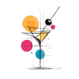 Martini Glass Doodle Vinyl Car Decal Sticker – Waterproof & UV-Resistant 8" Martini Glass Doodle Vinyl Car Decal Sticker – Waterproof & UV-Resistant 8"