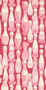 Bowling Pin Pattern Vinyl Car Decal Sticker – Waterproof & UV-Resistant 8"