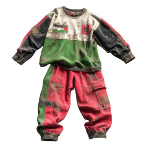 Damaged Palestinian Pajama Vinyl Car Decal Sticker – Waterproof & UV-Resistant 8"