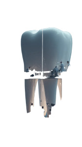 Futuristic Tooth Lab Vinyl Car Decal Sticker – Waterproof & UV-Resistant 8"