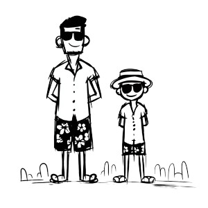 Miami Style Duo Vinyl Car Decal Sticker – Waterproof & UV-Resistant 8"