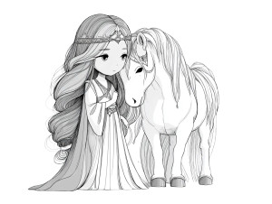 Princess Geometric Horse Vinyl Car Decal Sticker – Waterproof & UV-Resistant 8"