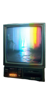 Ghostly Tv Static Vinyl Car Decal Sticker – Waterproof & UV-Resistant 8"