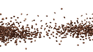 Falling Coffee Beans Vinyl Car Decal Sticker – Waterproof & UV-Resistant 8"