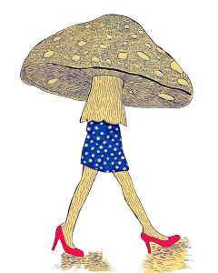 Polka Dot Mushroom Vinyl Car Decal Sticker – Waterproof & UV-Resistant 8"