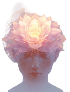 Luminous Awakening Head Vinyl Car Decal Sticker – Waterproof & UV-Resistant 8"
