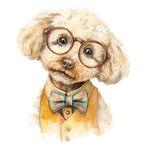 Happy Toy Poodle Vinyl Car Decal Sticker – Waterproof & UV-Resistant 8"