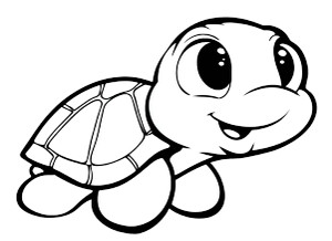 Cute Turtle Coloring Vinyl Car Decal Sticker – Waterproof & UV-Resistant 8"