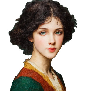 Mysterious Victorian Lady Vinyl Car Decal Sticker – Waterproof & UV-Resistant 8"