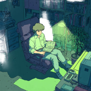 80S Anime Reader Vinyl Car Decal Sticker – Waterproof & UV-Resistant 8"