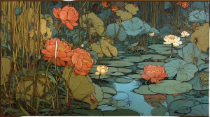 Lotus Among Lilies Vinyl Car Decal Sticker – Waterproof & UV-Resistant 8"