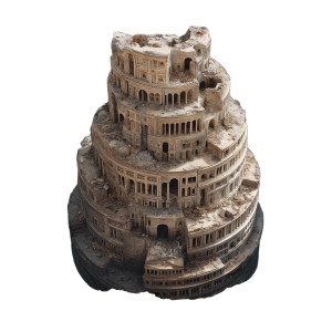 Glass Tower Of Babel Vinyl Car Decal Sticker – Waterproof & UV-Resistant 8"