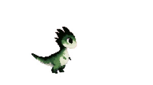 Chibi Dino Pixel V2 Vinyl Car Decal Sticker – Waterproof & UV-Resistant 8"