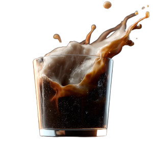 Hipster Coffee Splash Vinyl Car Decal Sticker – Waterproof & UV-Resistant 8"