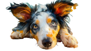 Vintage Dog Portrait Vinyl Car Decal Sticker – Waterproof & UV-Resistant 8"