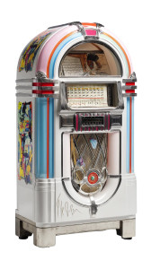 Contemporary Jukebox Vinyl Car Decal Sticker – Waterproof & UV-Resistant 8"