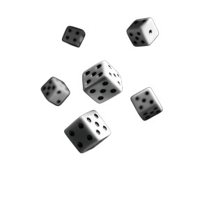 Floating Dice Vinyl Car Decal Sticker – Waterproof & UV-Resistant 8"