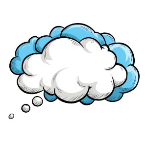 Speech Bubble Cloud Vinyl Car Decal Sticker – Waterproof & UV-Resistant 8"