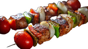 Grilled Skewers Advertisement Vinyl Car Decal Sticker – Waterproof & UV-Resistant 8"