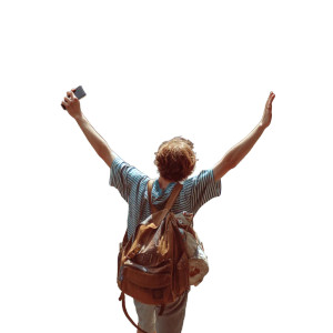 Running Young Man Vinyl Car Decal Sticker – Waterproof & UV-Resistant 8"