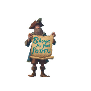 Pirate With Scroll Vinyl Car Decal Sticker – Waterproof & UV-Resistant 8"