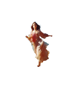 Woman In Field V2 Vinyl Car Decal Sticker – Waterproof & UV-Resistant 8"