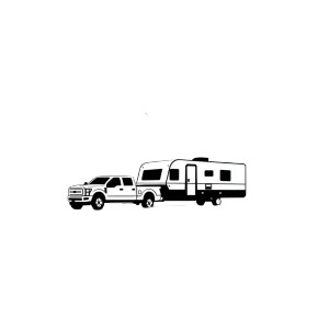 Truck Camper Silhouette Vinyl Car Decal Sticker – Waterproof & UV-Resistant 8" Truck Camper Silhouette Vinyl Car Decal Sticker – Waterproof & UV-Resistant 8"