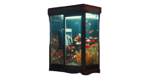 Aquarium Phone Booth Vinyl Car Decal Sticker – Waterproof & UV-Resistant 8"