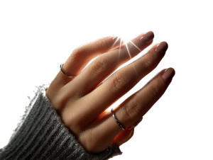 Female Hand Closeup Vinyl Car Decal Sticker – Waterproof & UV-Resistant 8"