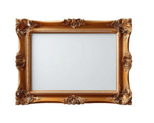 Ornate Wooden Frame Vinyl Car Decal Sticker – Waterproof & UV-Resistant 8"