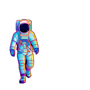 Neon Spacewalk Astronaut Vinyl Car Decal Sticker – Waterproof & UV-Resistant 8" Neon Spacewalk Astronaut Vinyl Car Decal Sticker – Waterproof & UV-Resistant 8"