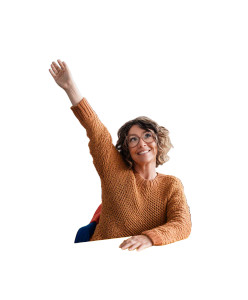 Cheerful Mom Raising Hand Vinyl Car Decal Sticker – Waterproof & UV-Resistant 8"